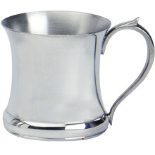 Child's Christening Tankard Pewter Cup Concave Traditional