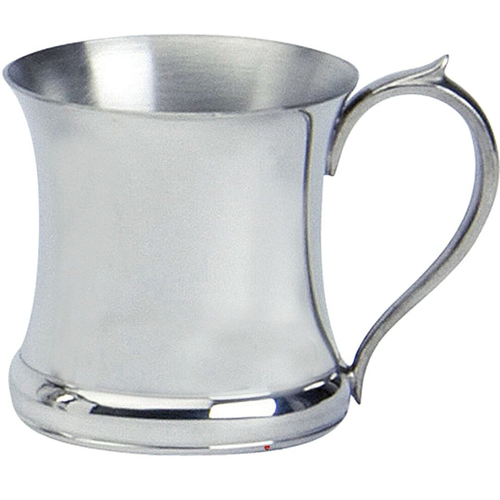 Child's Christening Tankard Pewter Cup Concave Traditional I Luv Ltd