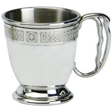 Ideal Christening Gift Pewter Tankard Cup and Celtic Band Design Keepsake