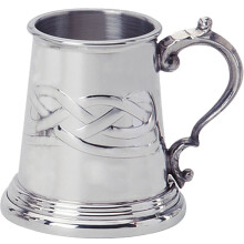 Child's Christening 1/4 Pint Tankard with Embossed Celtic Knot Engraveable