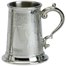 Christening Gift Baby Tankard Engravable With Weight Name and Time