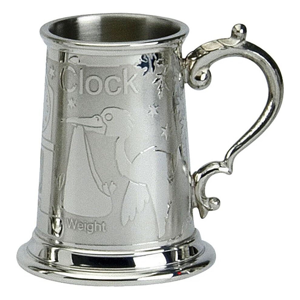 Christening Gift Baby Tankard Engravable With Weight Name And Time I Luv Ltd