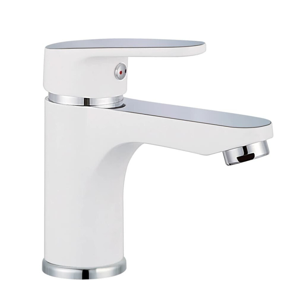 SchãTte Basin Mixer Tap Alaska White And Chrome Modern Bathroom Sink Basin Tap 4008431347103