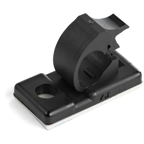 StarTech.com StarTech.com 100 Adhesive Cable Management Clips Black - Network/Ethernet/Office Desk/Computer Cord Organizer - Sticky