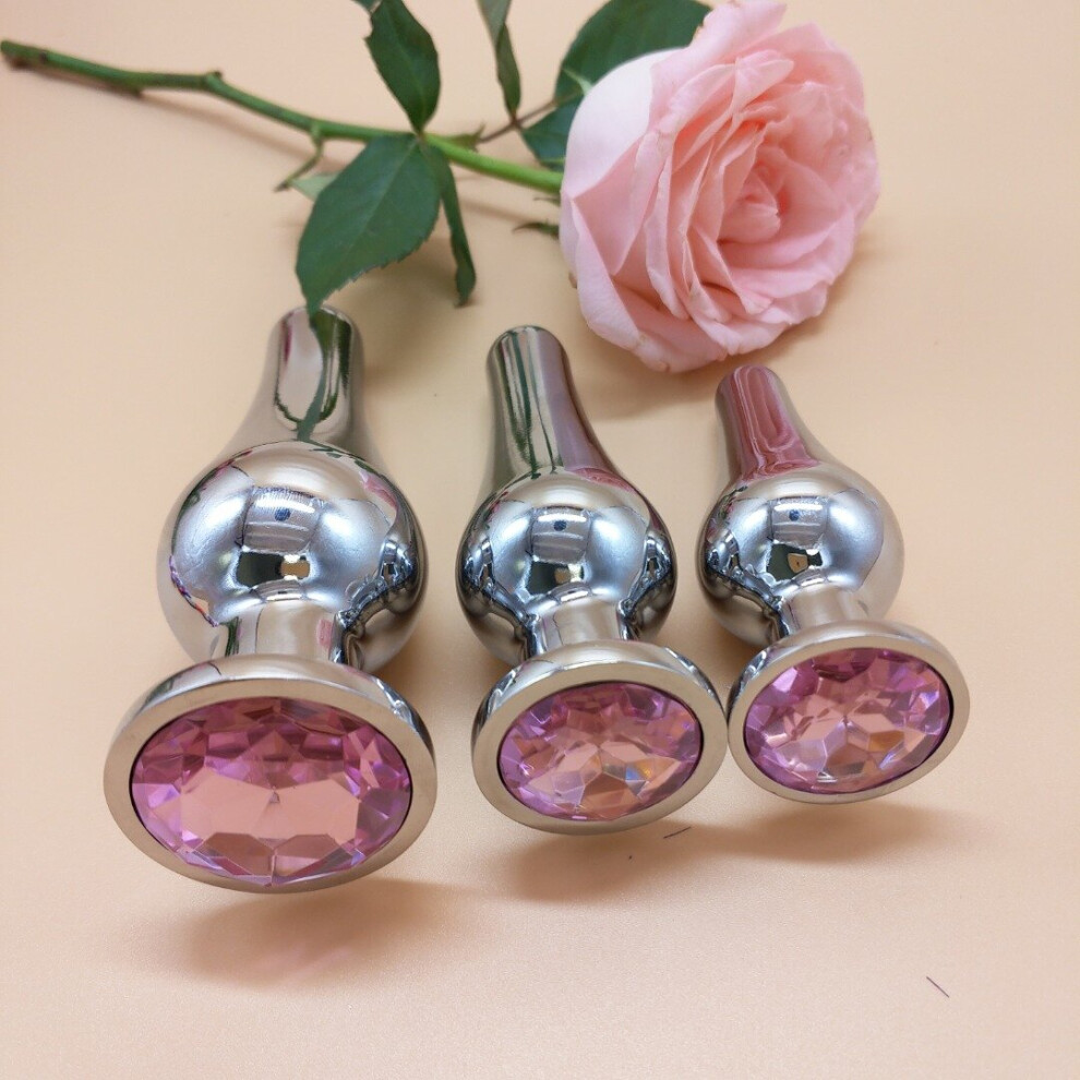 The Room Of Doom Pink The Room Of Doom's - 3 Jewelled, Point Butt Plugs - Pretty