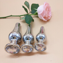 The Room Of Doom's - 3 Jewelled, Point Butt Plugs - Diamond White