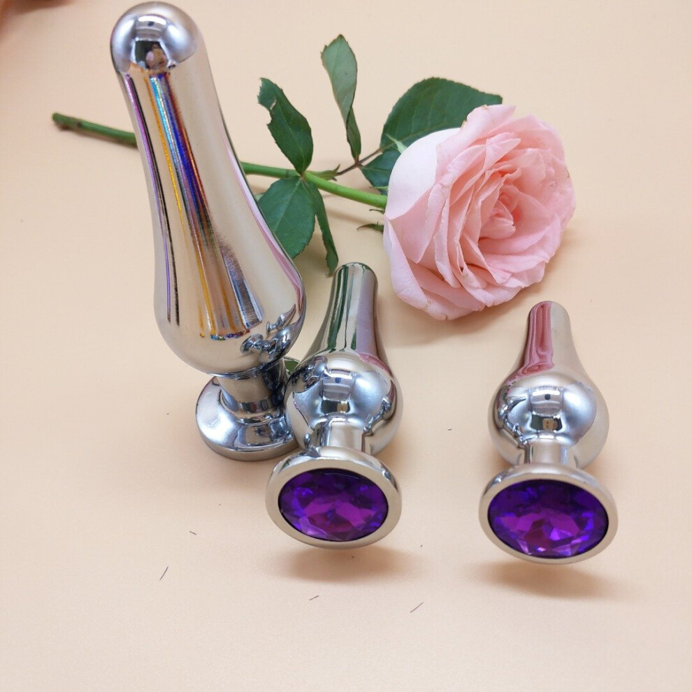 The Room Of Doom Purple The Room Of Doom's - 3 Jewelled, Point Butt Plugs - Deep