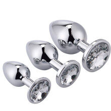 The Room Of Doom's - 3 Jewelled Butt Plugs - Diamond White
