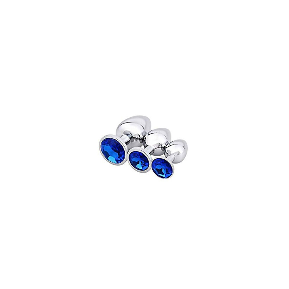 The Room Of Doom's - 3 Jewelled Butt Plugs - Blue Sapphire