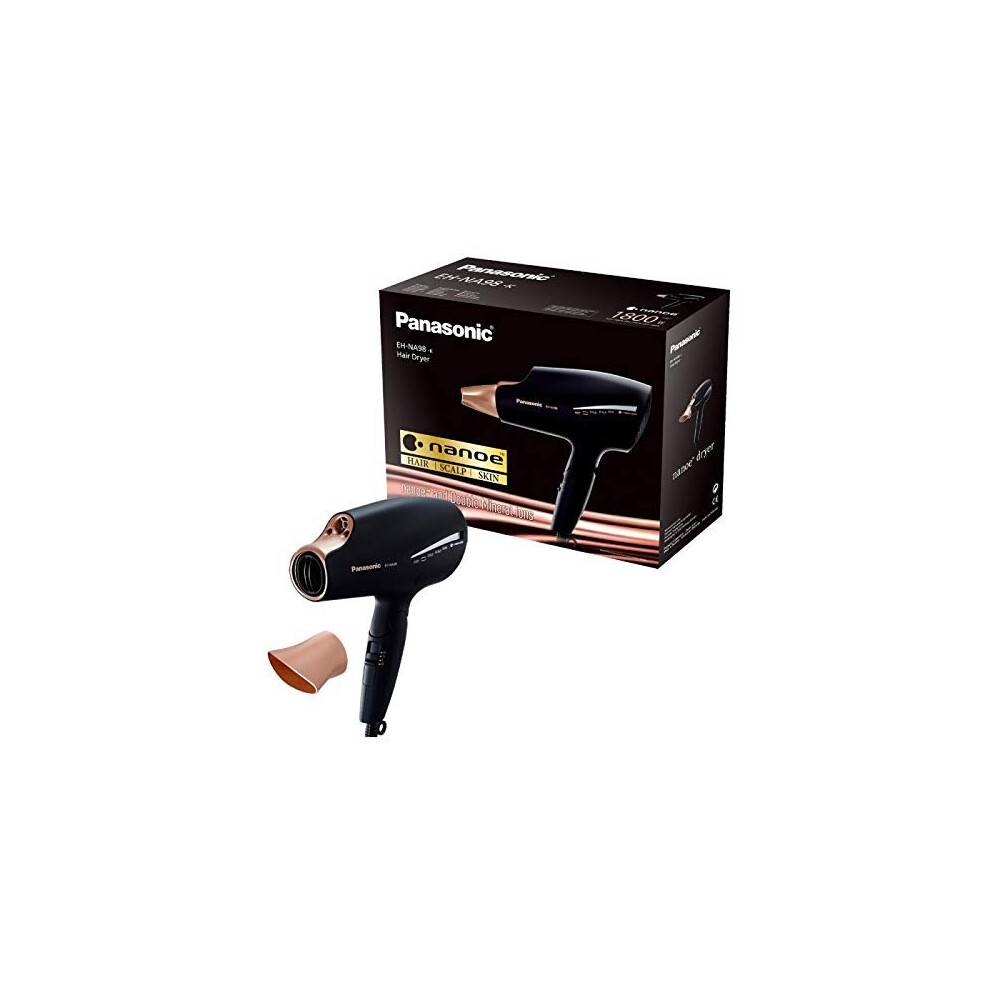 Panasonic EH-NA98 Nanoe & Double Mineral Advanced Hair Dryer for Reducing Hair Damage