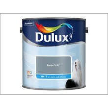 Dulux Rich Matt Denim Drift 2.5L - Wipeable Emulsion, Two-Coat Coverage, 13m2/L, 2-4h Drying, 5293108