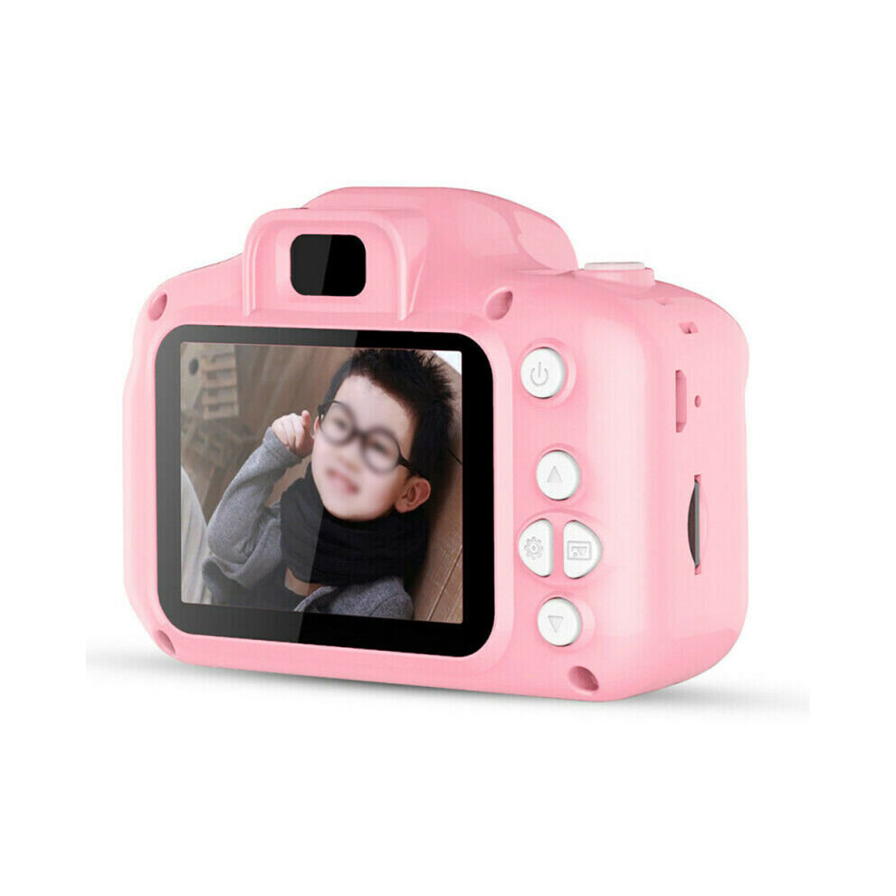 (Pink) 2.0 inch Mini Digital Children Camera HD 1080P Camera Toy Gifts For Child Kids