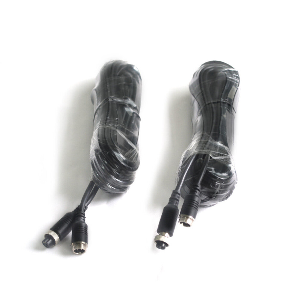 2Pcs 10Meters Extension Wire 4Pin Connector Cable For Rear View Camera Monitor (2 Pack) 788397175296