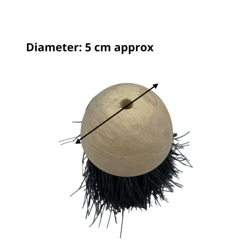 Replacement Companion Round Brush Head Fireplace Fire Hearth Refill Pack of 2 2