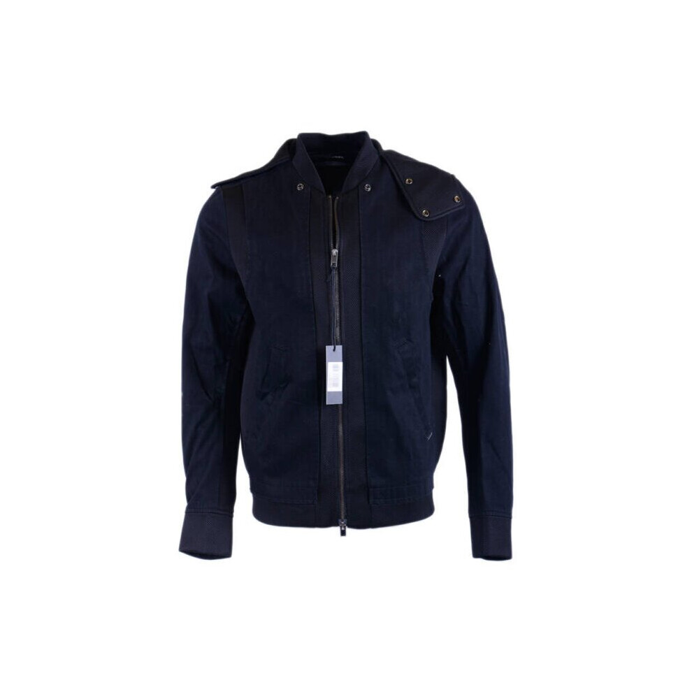 Diesel (Large) D Neyt Mens Bomber Jacket Hooded Light Padded Quilted Casual Cotton Coat Black