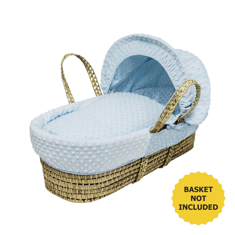 Blue Dimple Moses Basket Bedding Set