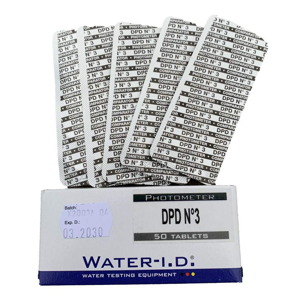 PoolLab DPD No 3 Photometer Reagent Tablets (50 pack) Total Chlorine