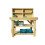 (3ft, Standard Legs) Wooden Workbench Indoor/Outdoor Double Shelf With Back Panel 3