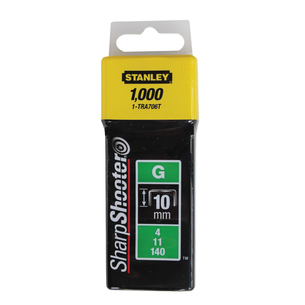 Stanley 1-TRA706T Sharpshooter Heavy-Duty Staple gun Staples 10m (qty- 1000)