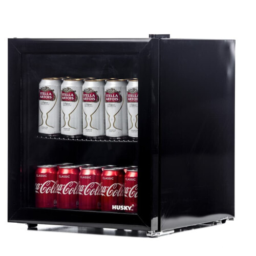 Husky HY192 HUSL Mini Drinks Fridge Table Top Drinks Chiller Black