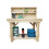 (8ft, Legs With Wheels) Wooden Workbench Indoor/Outdoor With Back Panel 1