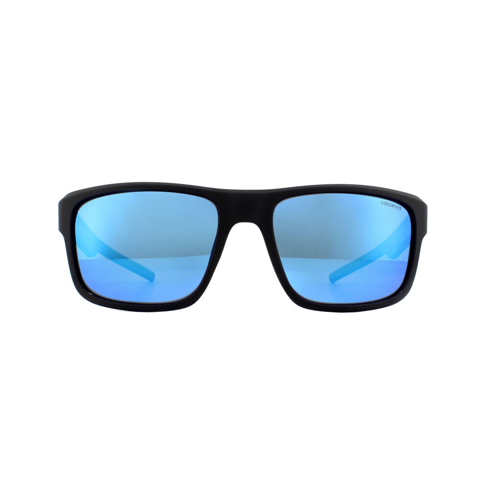 Polaroid Sunglasses Pld 3018/S Dl5 Jy Matte Black Grey Blue Mirror Polarized
