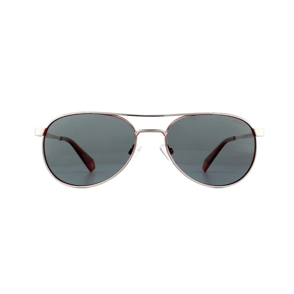 Polaroid Sunglasses PLD 6070/S/X J2B M9 Silver Red Grey Polarized