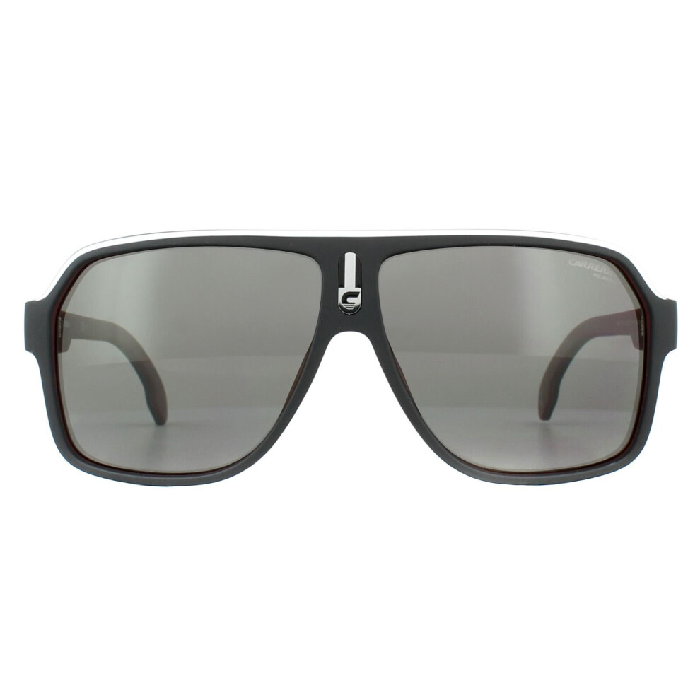 Carrera Sunglasses 1001/S Blx M9 Silver Red Grey Polarized Black