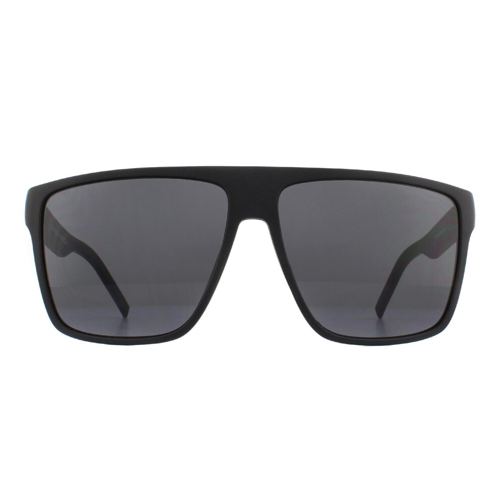 Square Matte Black Grey Sunglasses