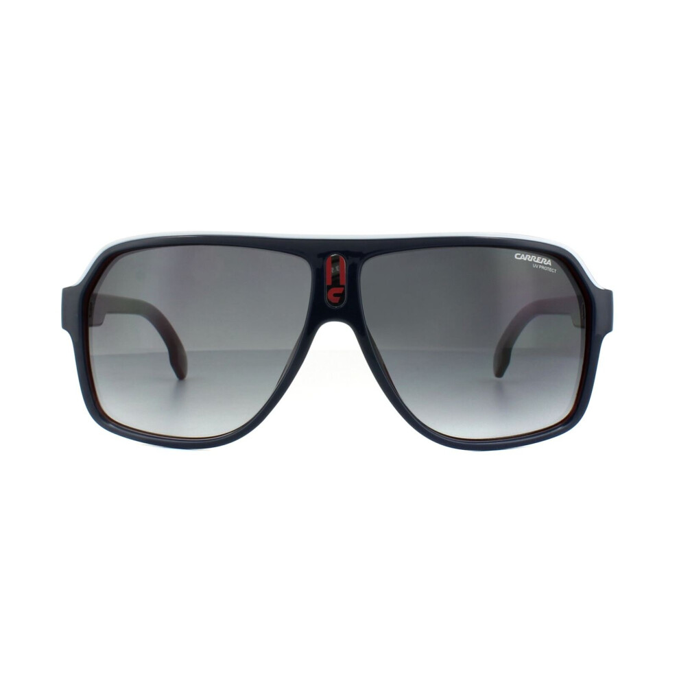 Aviator Blue Red White Dark Grey Gradient Sunglasses