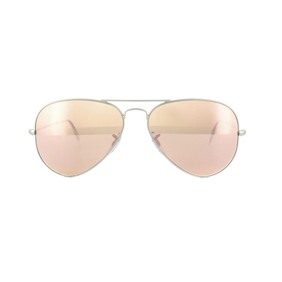 Ray-Ban Sunglasses Aviator 3025 019/Z2 Silver Brown Mirror Pink Medium 58mm