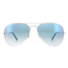 Ray-Ban Sunglasses Aviator 3025 Silver Gradient Light Blue 003/3F Large 62mm