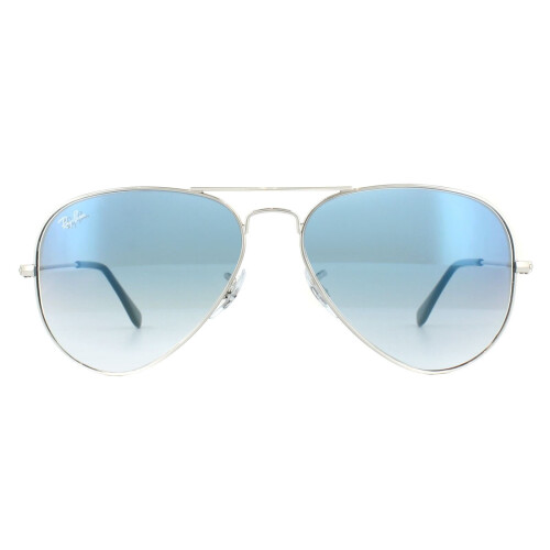 Ray-Ban Ray-Ban Sunglasses Aviator 3025 Silver Gradient Light Blue 003/3F Large 62mm