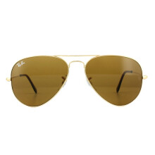 Ray-Ban Sunglasses Aviator 3025 001/33 Gold Brown Medium 58mm