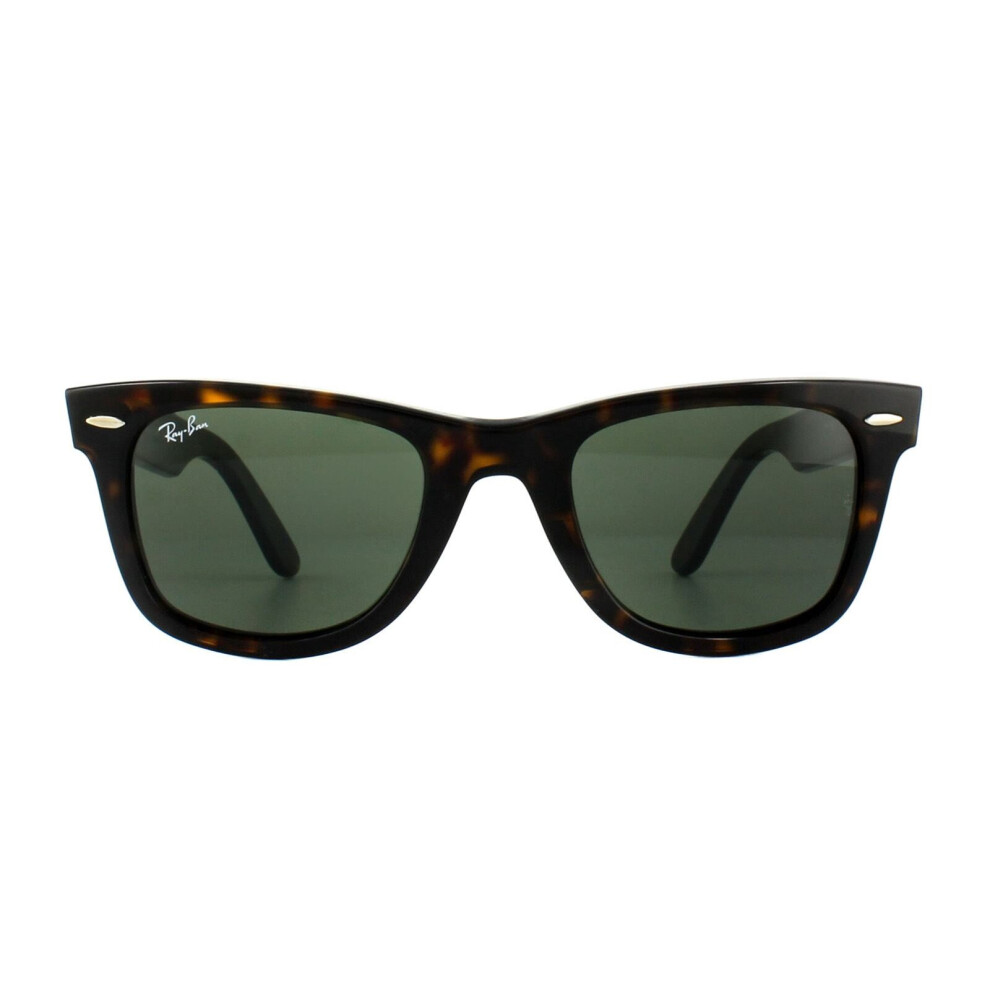 Ray-Ban Sunglasses Wayfarer 2140 902 Tortoise Green G-15 Medium 50Mm Brown