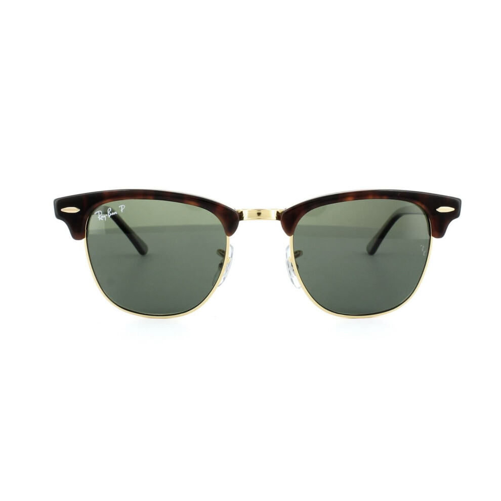 Ray-Ban Sunglasses Clubmaster 3016 990/58 Red Havana Green Polarized Small 49mm