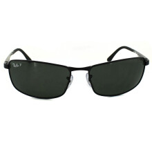 RayBan Sunglasses 3498 002/9A Black Polarized Green