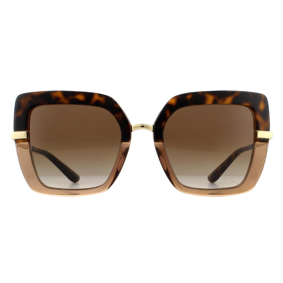 Dolce & Gabbana Womens Sunglasses DG4373 325613 Top Havana on Transparent Brown Gradient Metal - One Size - Image 5