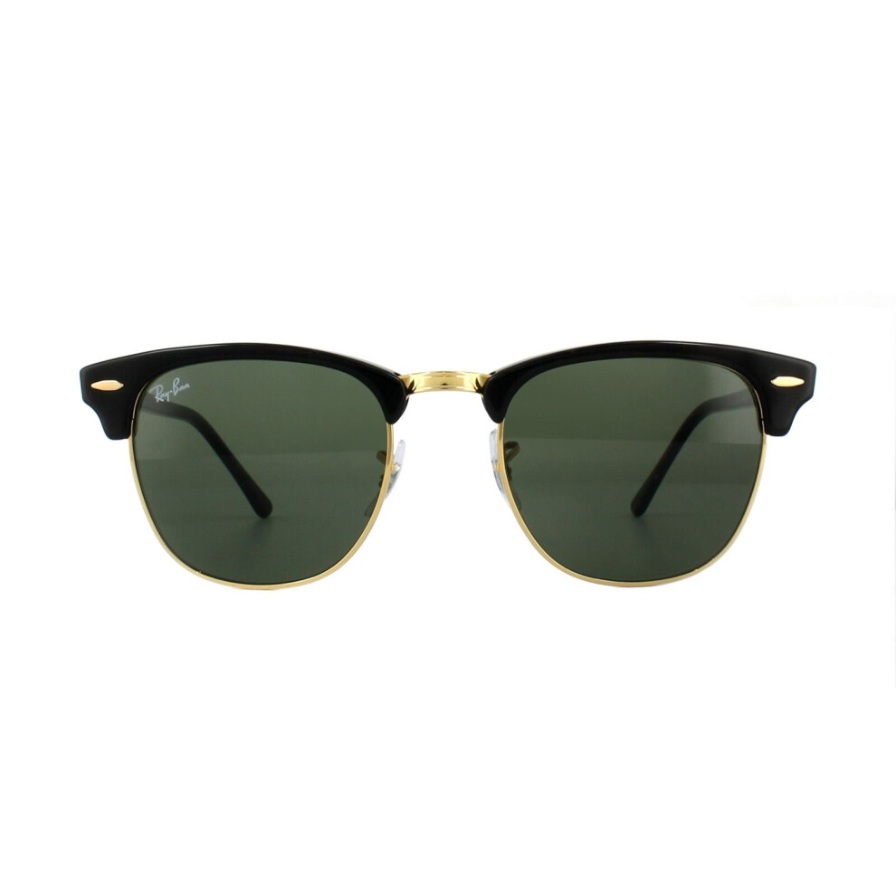 Ray-Ban Unisex Black Round Green Sunglasses - Image 7
