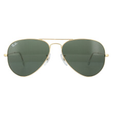 Ray-Ban Sunglasses Aviator 3025 W3234 Gold Green G-15 Small 55mm