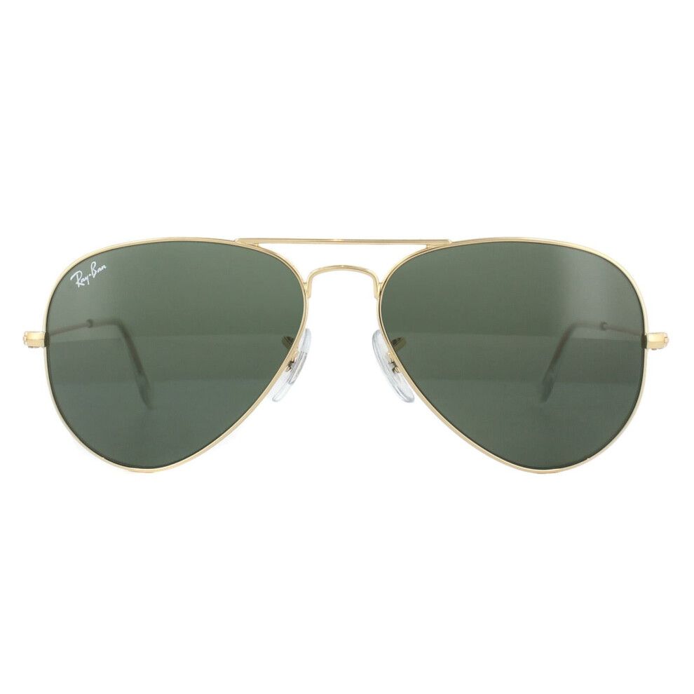Ray-Ban Aviator Classic RB 3025 Metal Full Rim Sunglasses 58 mm Gold - Image 6