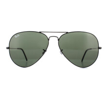 Ray-Ban Sunglasses Large Aviator 3026 Black Green G-15 L2821