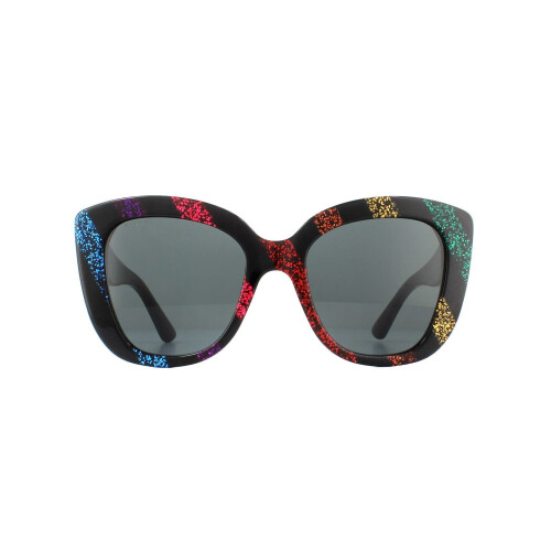 Gucci Sunglasses GG0327S 003 Multicolour Black and Glitter Stripes Grey on OnBuy