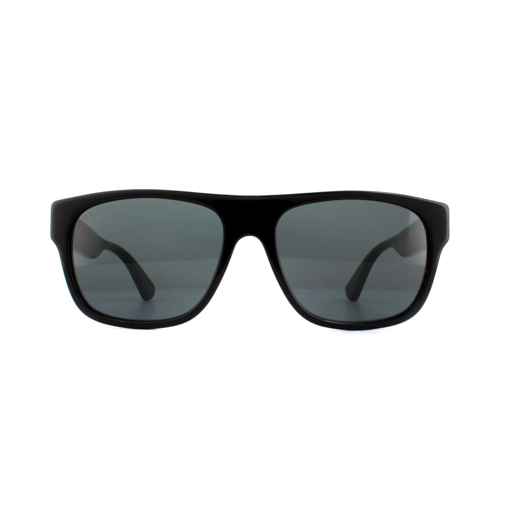 Gucci Sunglasses GG0341S 001 Black Green Red Grey