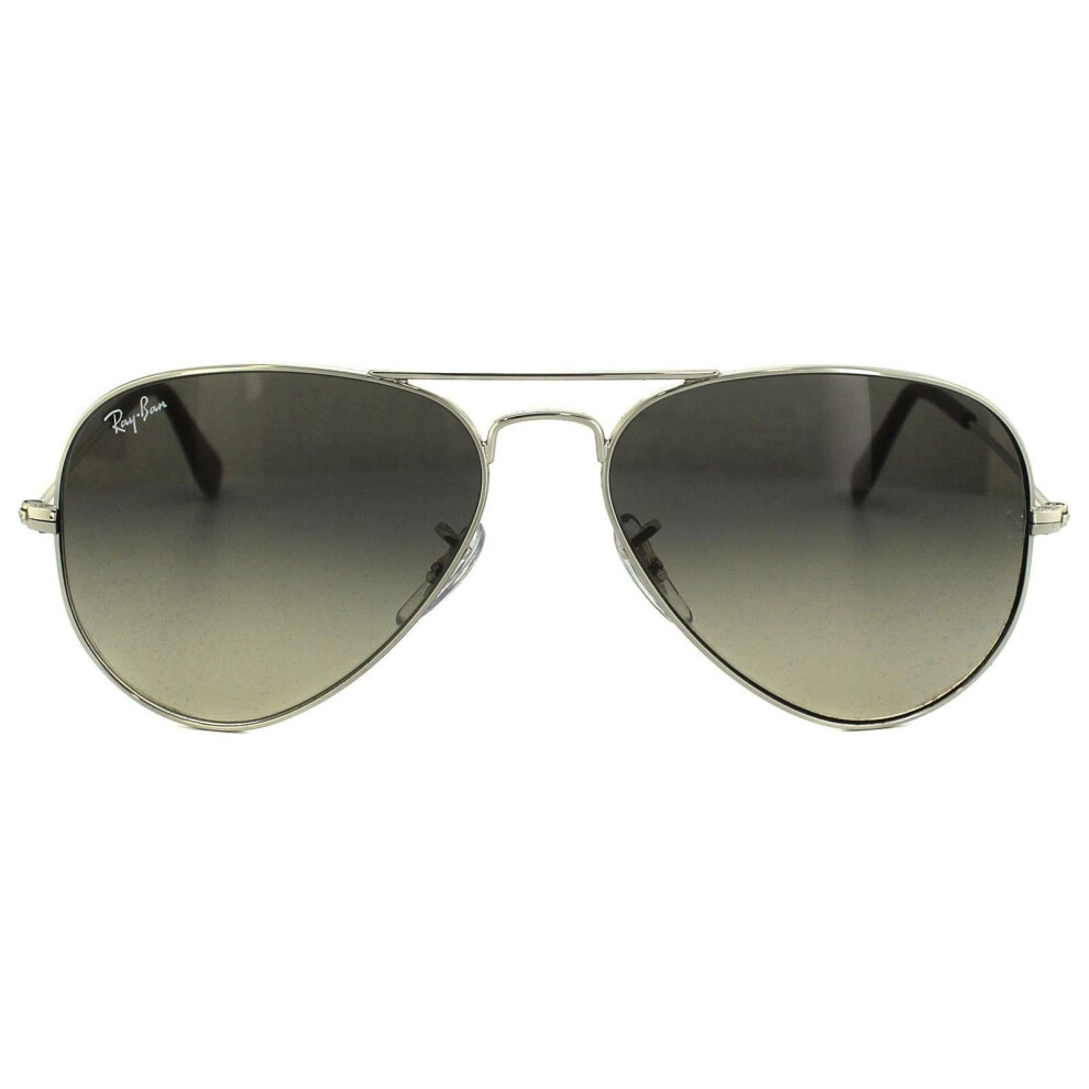 Ray-Ban Sunglasses Aviator 3025 003/32 Silver Grey Gradient Small 55mm