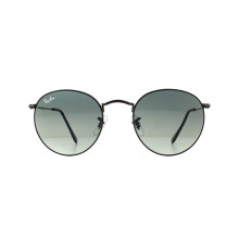 Ray-Ban Sunglasses Round Flat Lenses 3447N 002/71 Black Grey Gradient 50mm