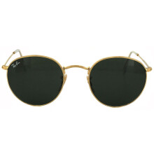 Ray-Ban Sunglasses Round Metal 3447 001 Gold Green Medium 50mm