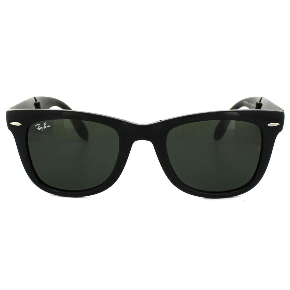 Ray-Ban Unisex Rectangle Black Green Folding Wayfarer 4105 Sunglasses - Image 4