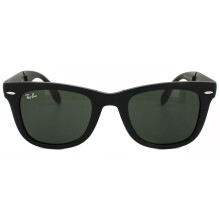 Ray-Ban Sunglasses Folding Wayfarer 4105 Matt Black Green 601S Medium 50mm