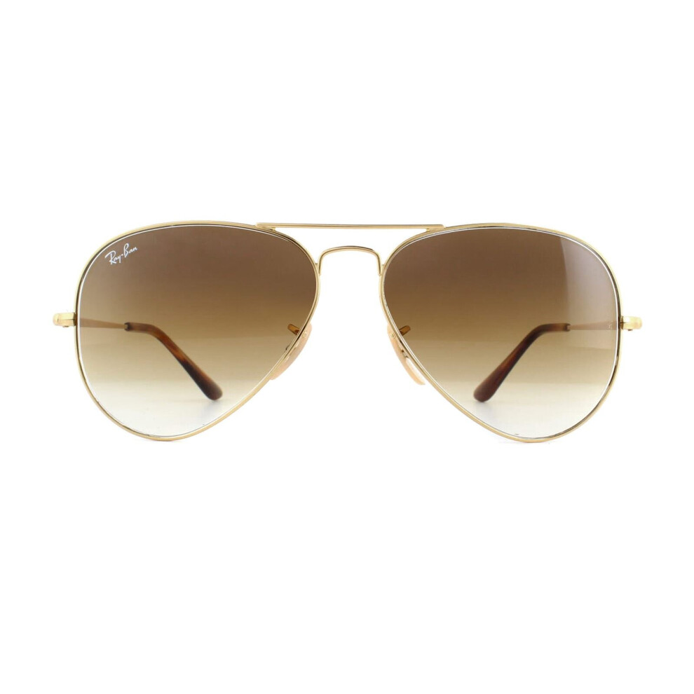 Ray-Ban Sunglasses Aviator Metal Ii Rb3689 914751 Gold Brown Gradient - Image 6